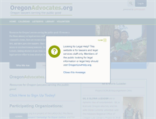 Tablet Screenshot of oregonadvocates.org